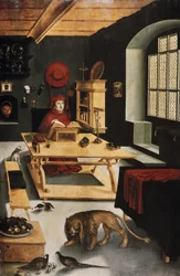 Cardinale Albrecht di Brandeburgo come Girolamo nella sua cella